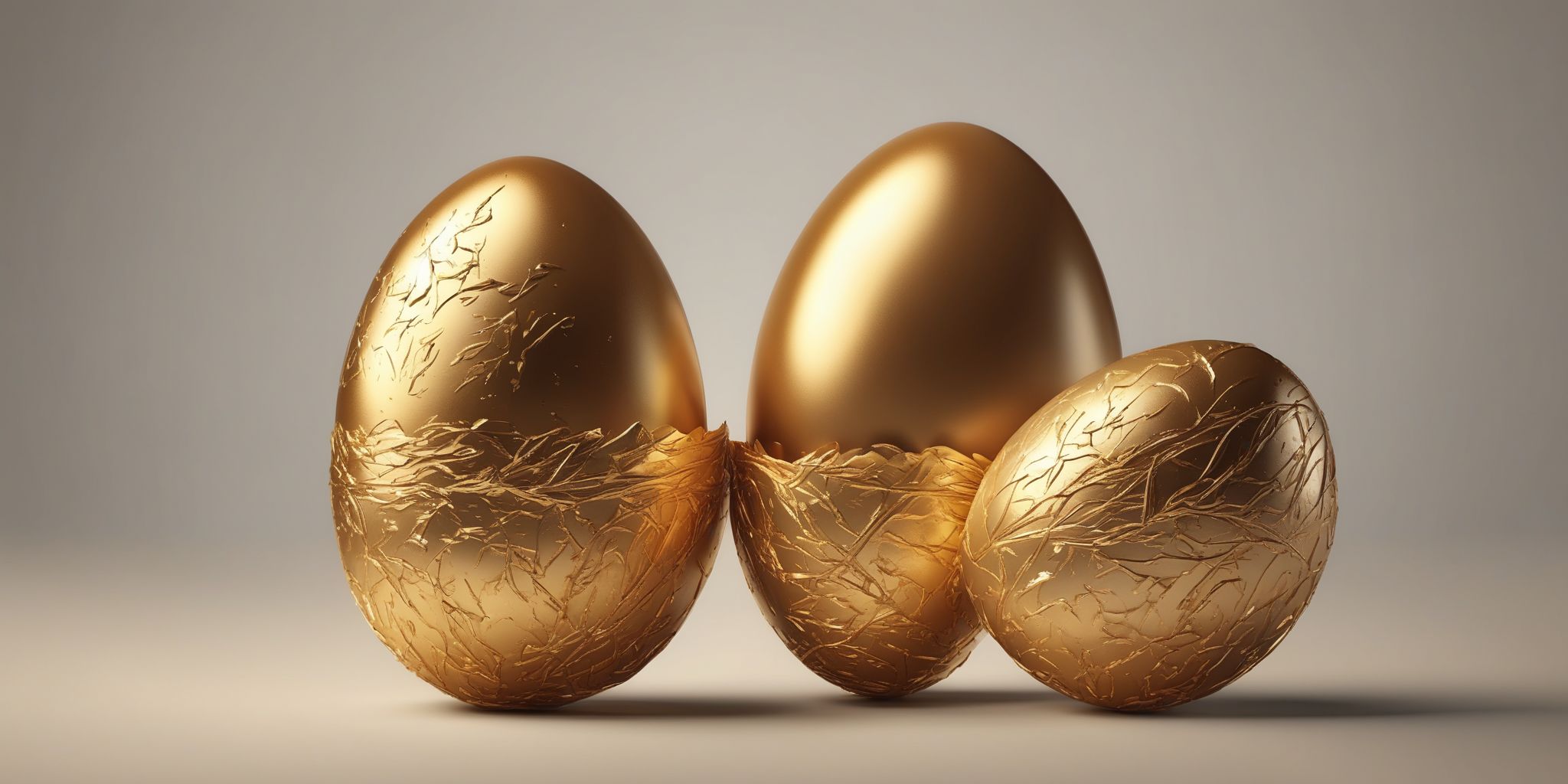 Golden Egg  in realistic, photographic style