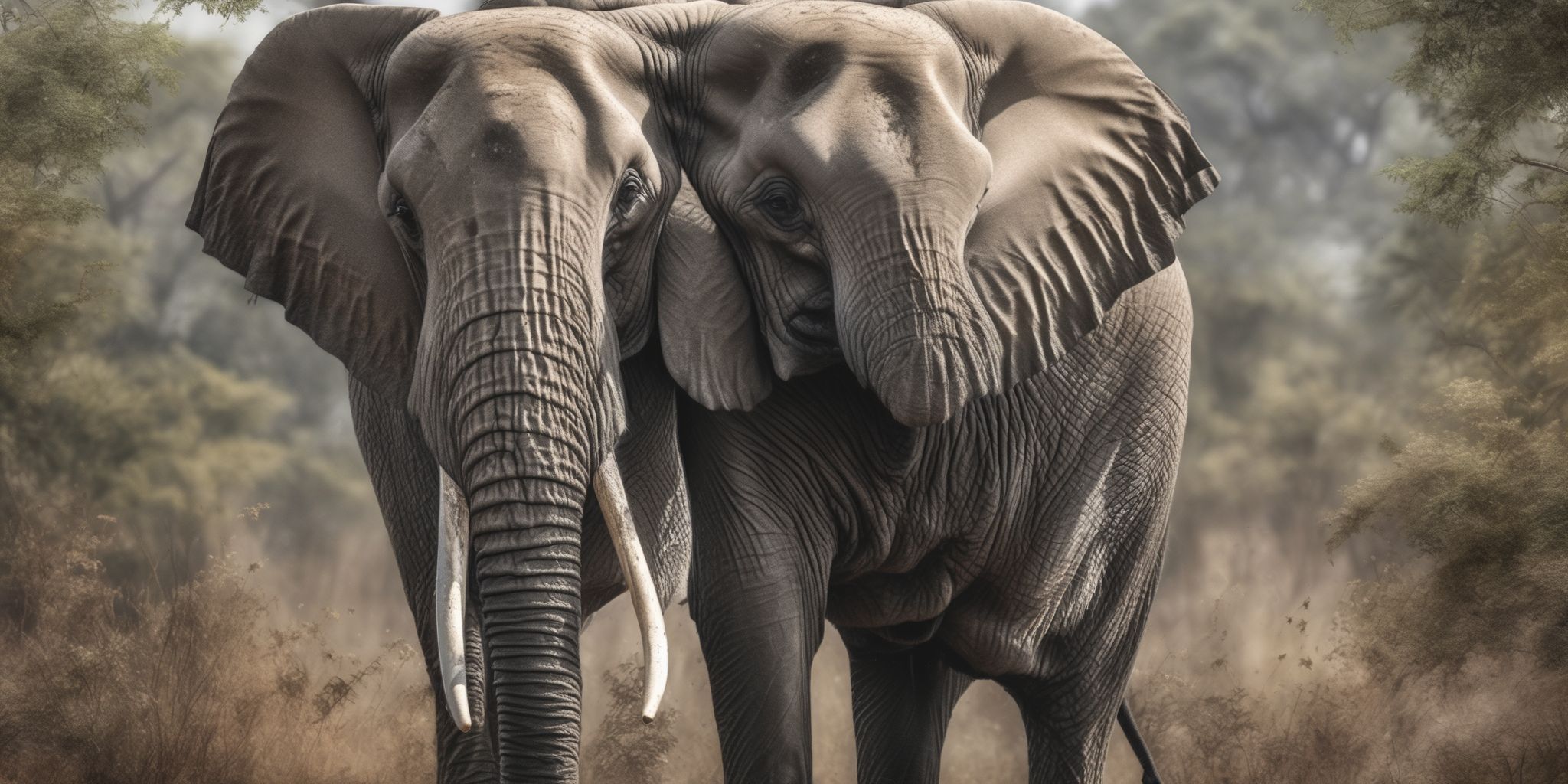 Elephant  in realistic, photographic style