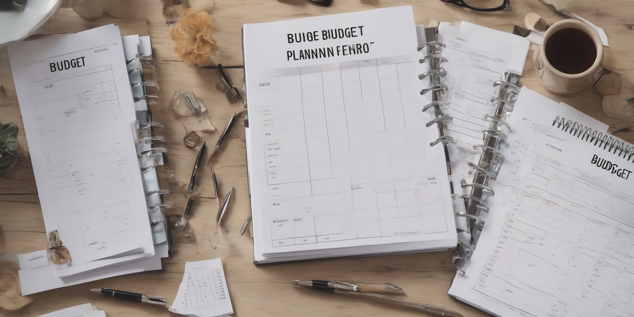 Budget planner  in realistic, photographic style