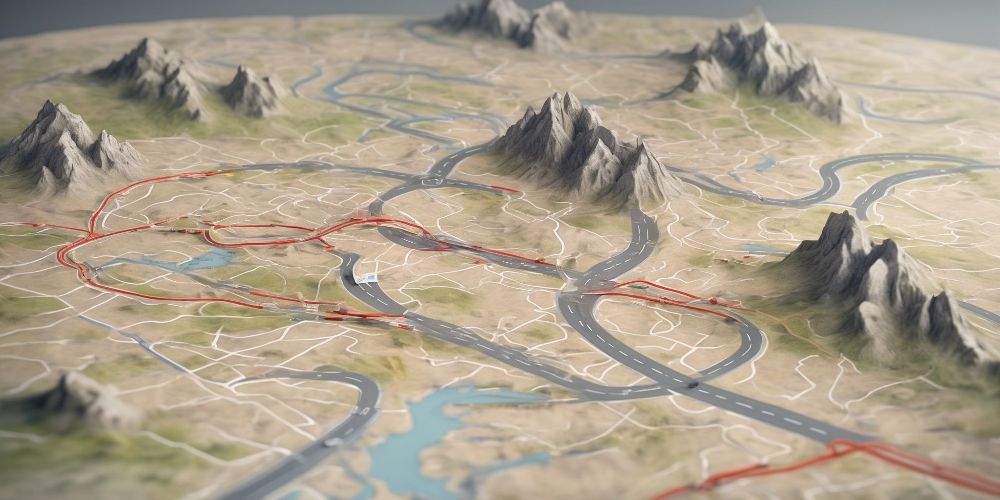 Roadmap  in realistic, photographic style