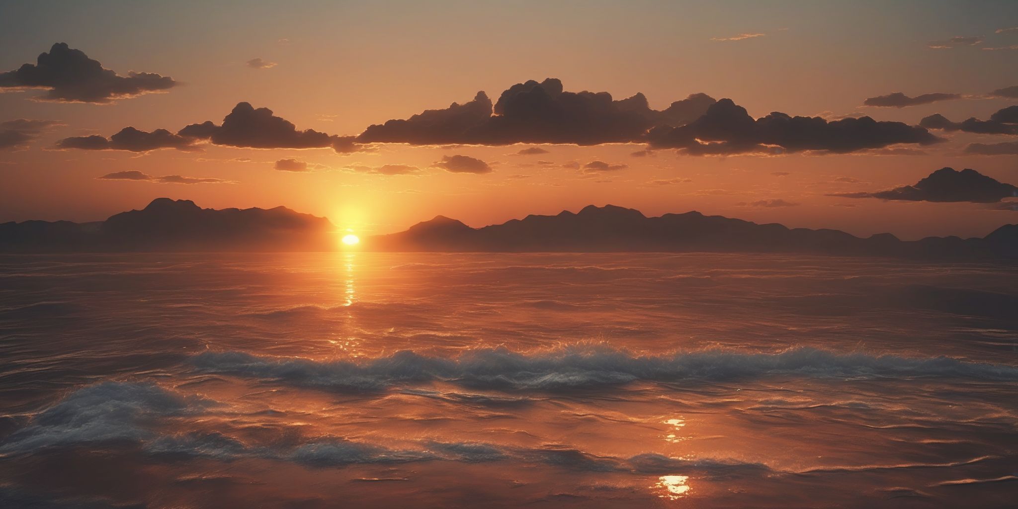 Sunrise  in realistic, photographic style