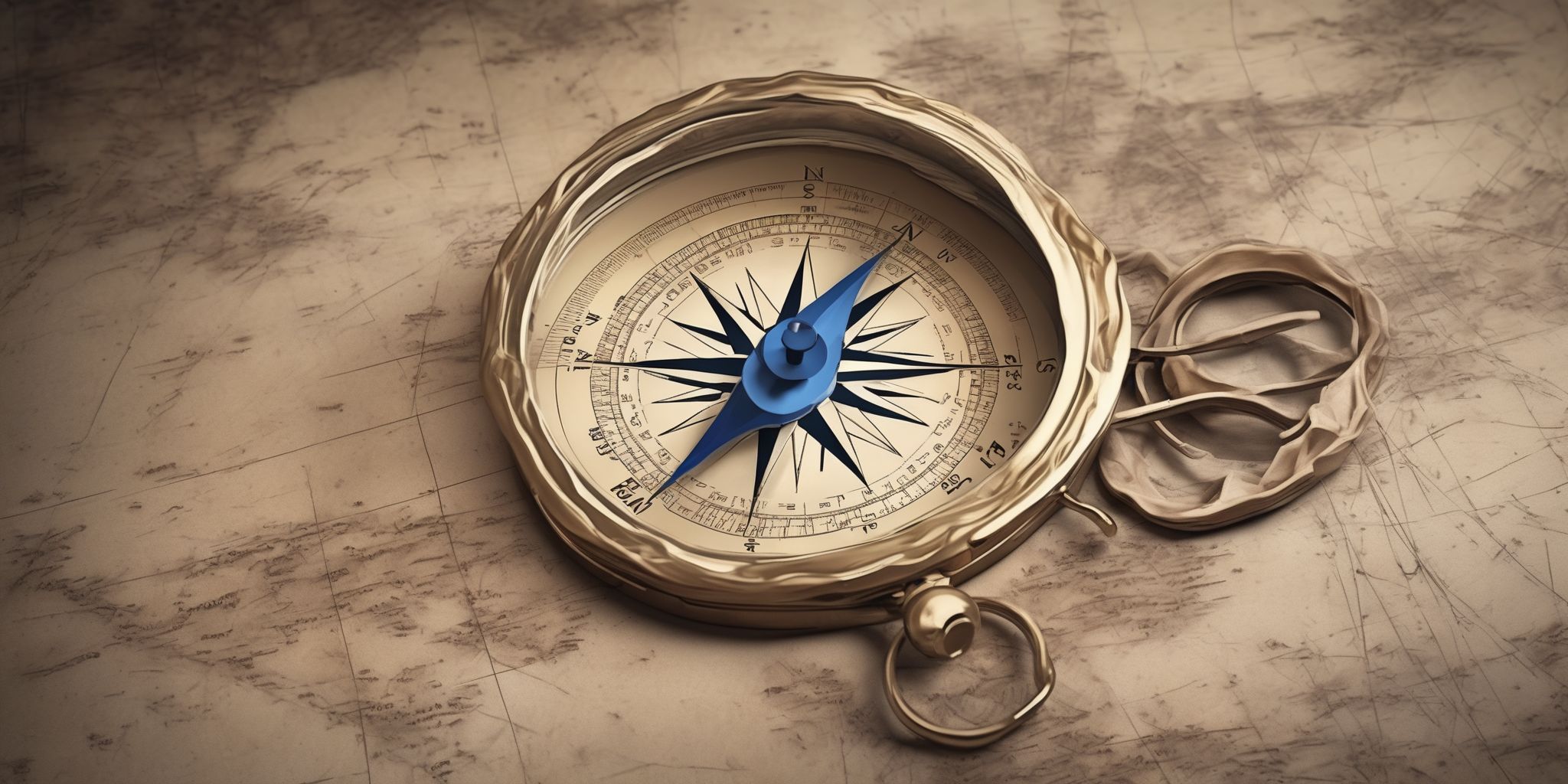 Compass  in realistic, photographic style