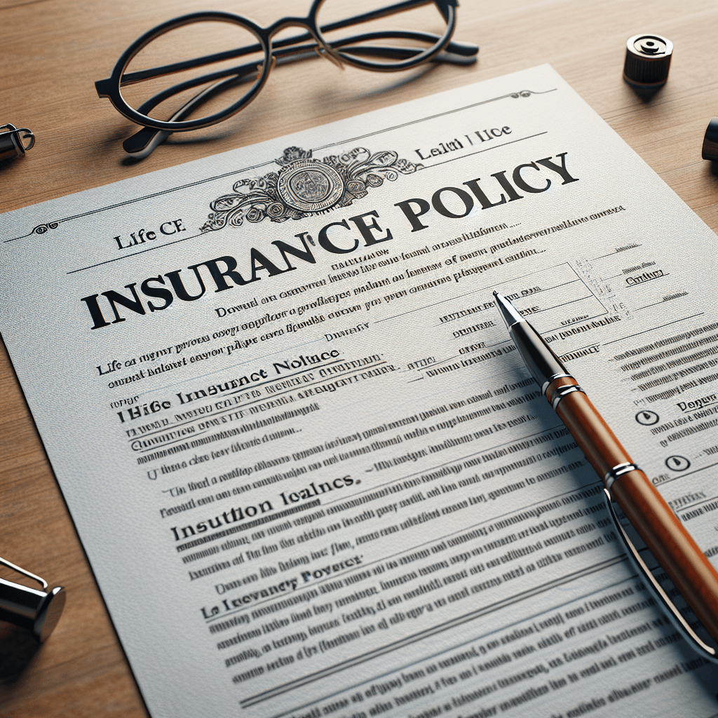 Insurance Policy  in realistic, photographic style
