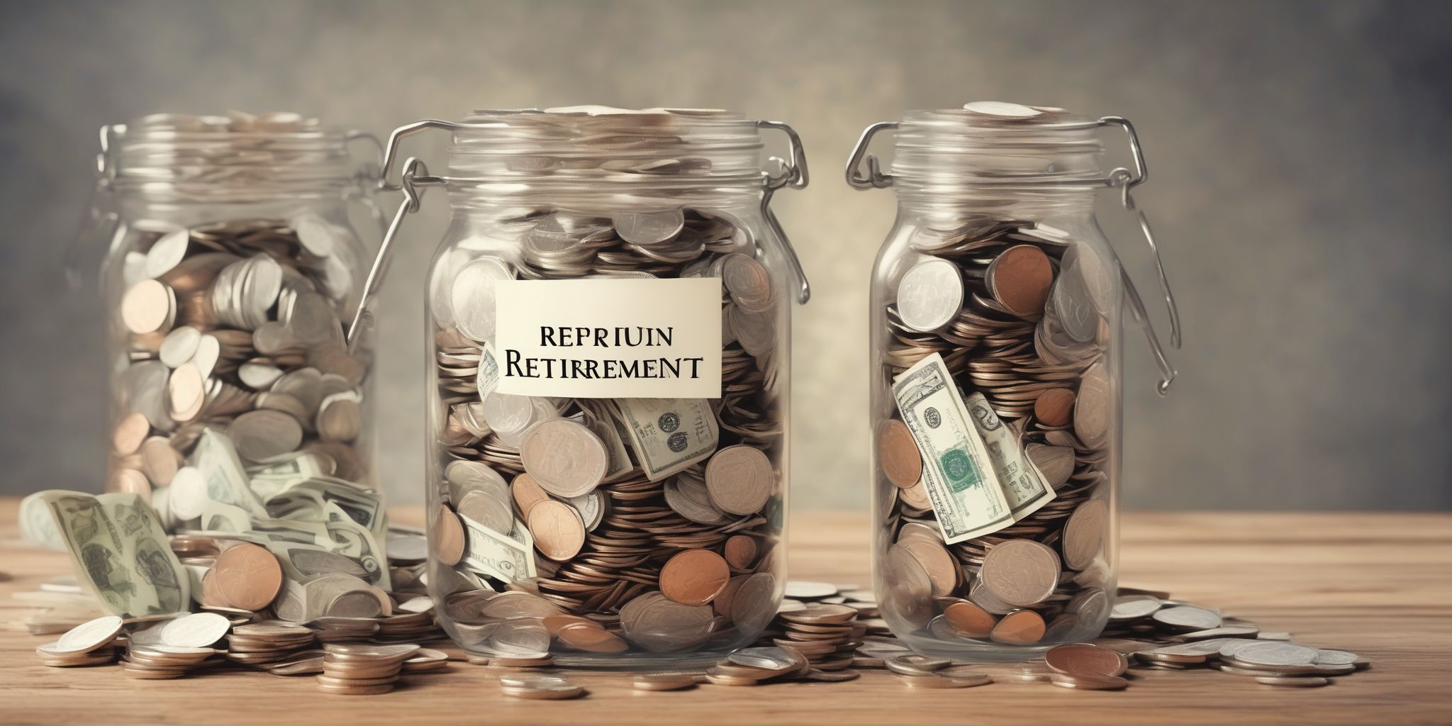 Retirement fund  in realistic, photographic style