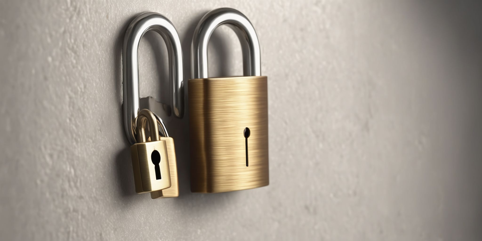 Lock and key  in realistic, photographic style