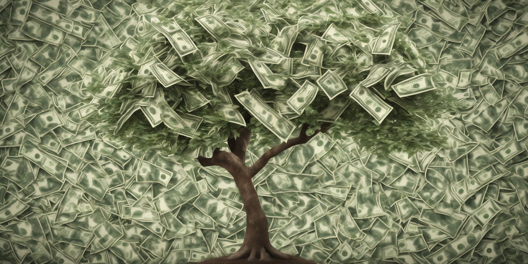 Money tree  in realistic, photographic style