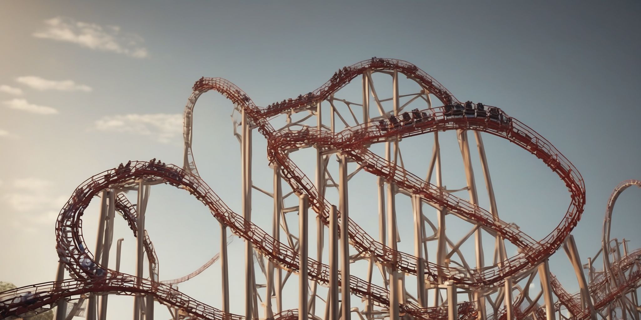 Rollercoaster  in realistic, photographic style
