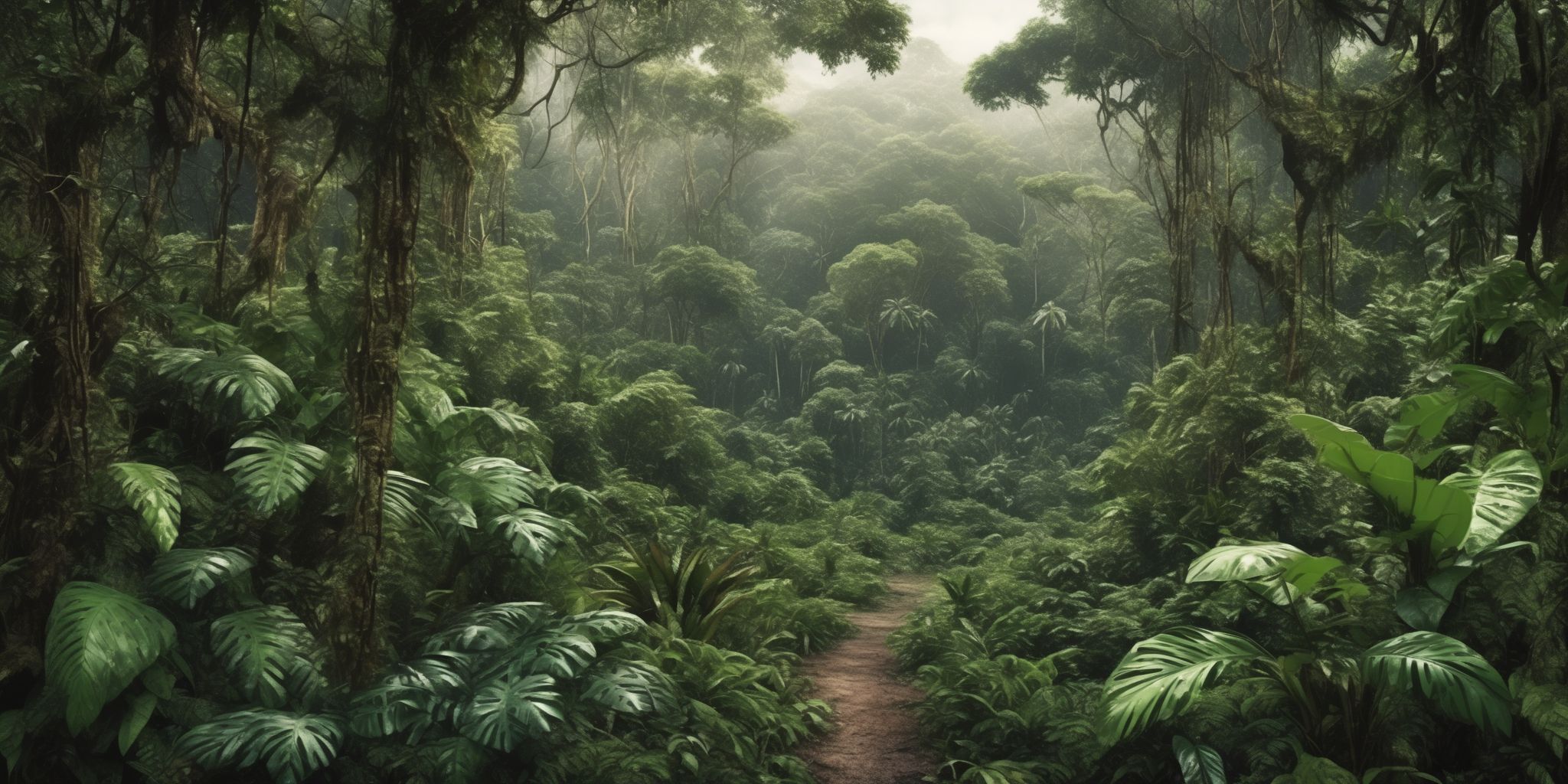 Rainforest  in realistic, photographic style