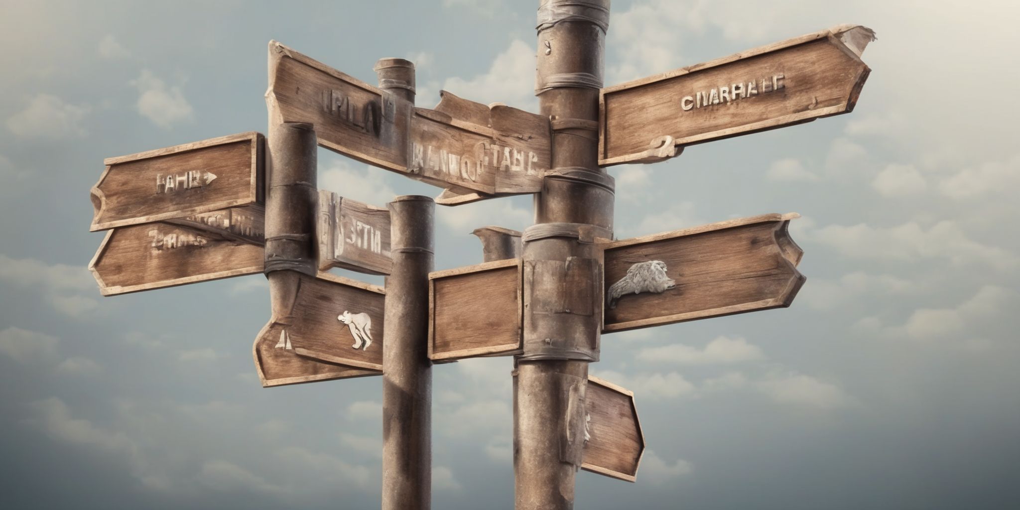 Signpost  in realistic, photographic style
