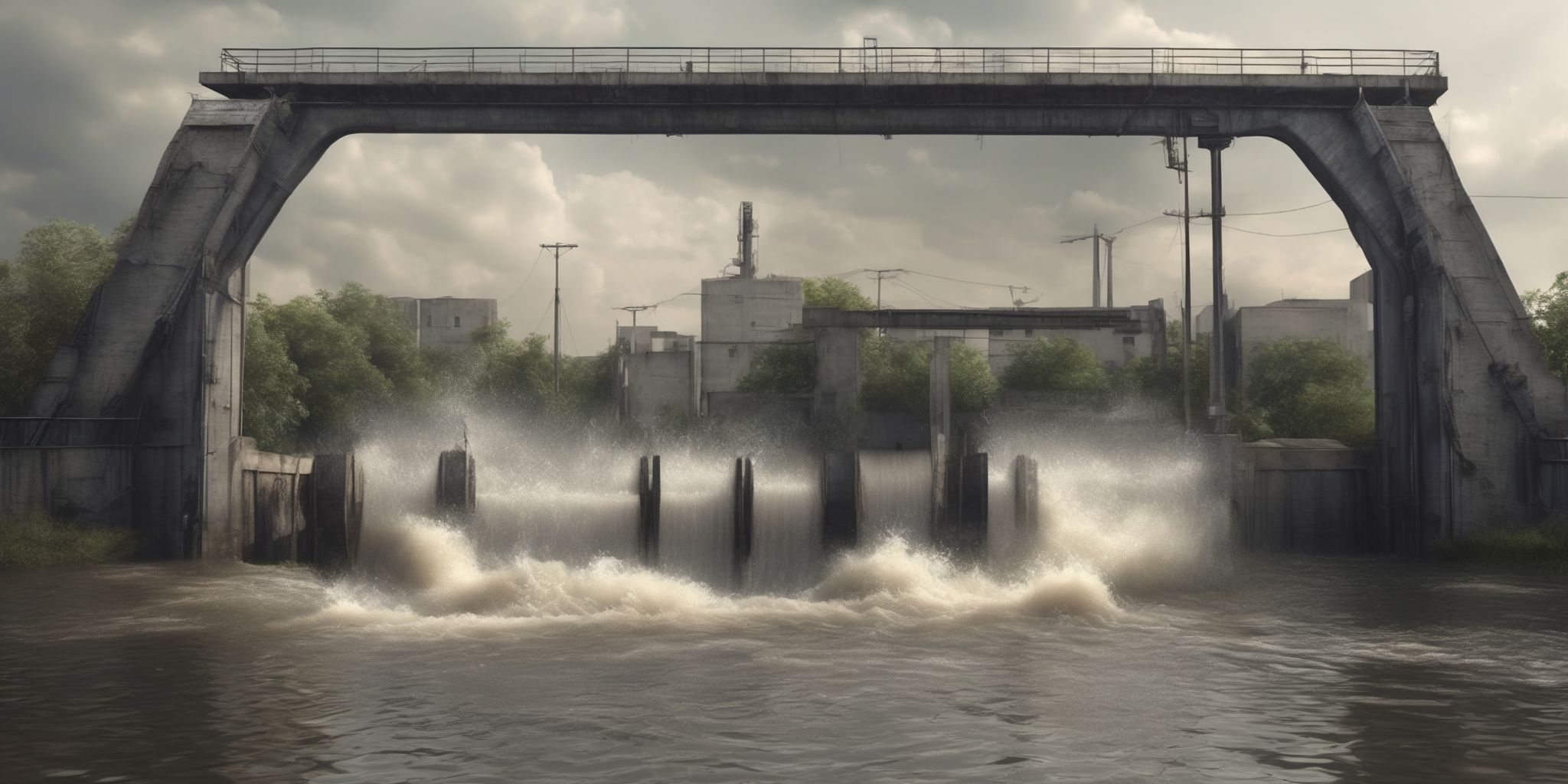 Floodgate  in realistic, photographic style