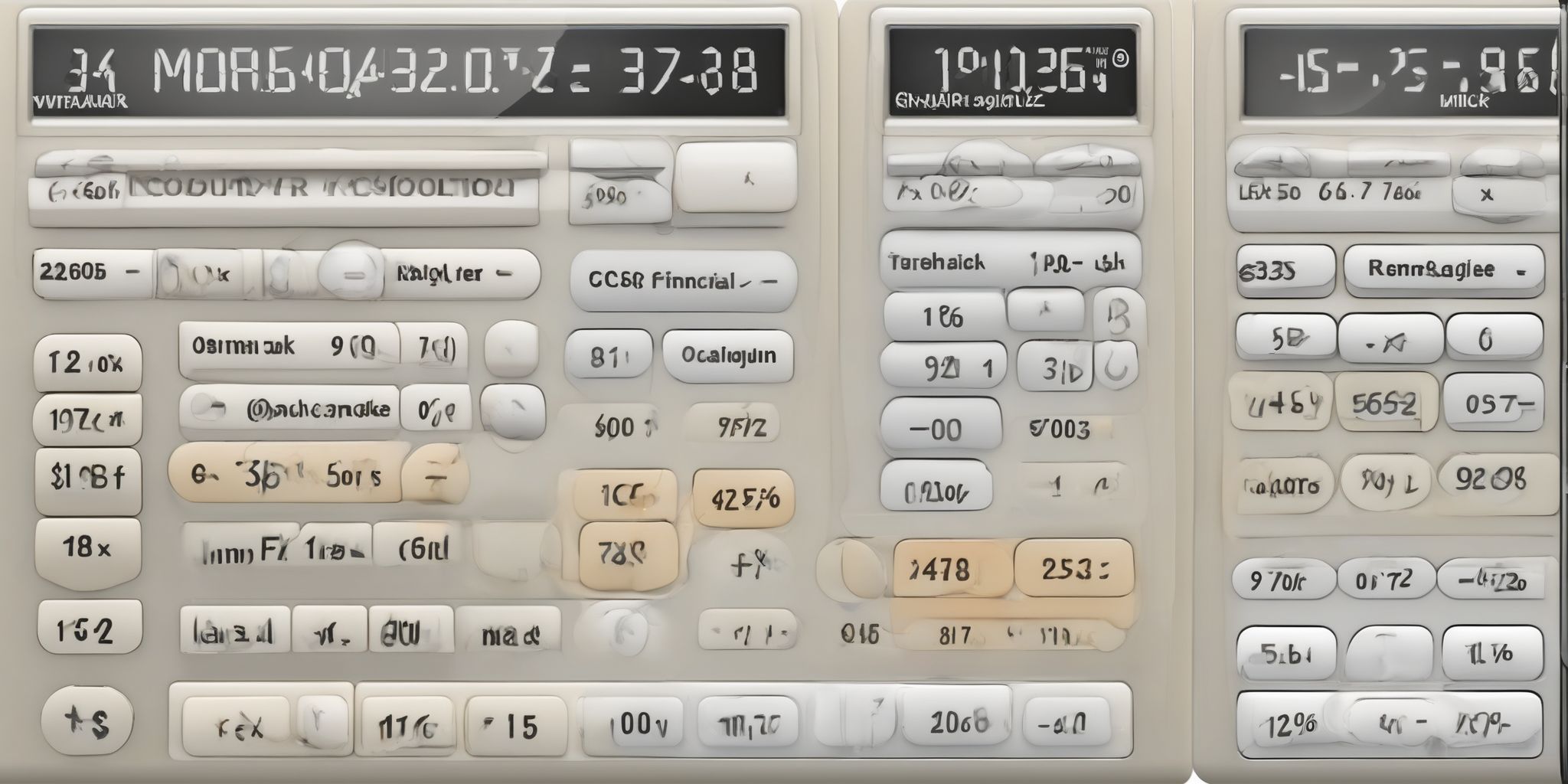 Financial calculators mortgage calculator: Calculator wheel  in realistic, photographic style