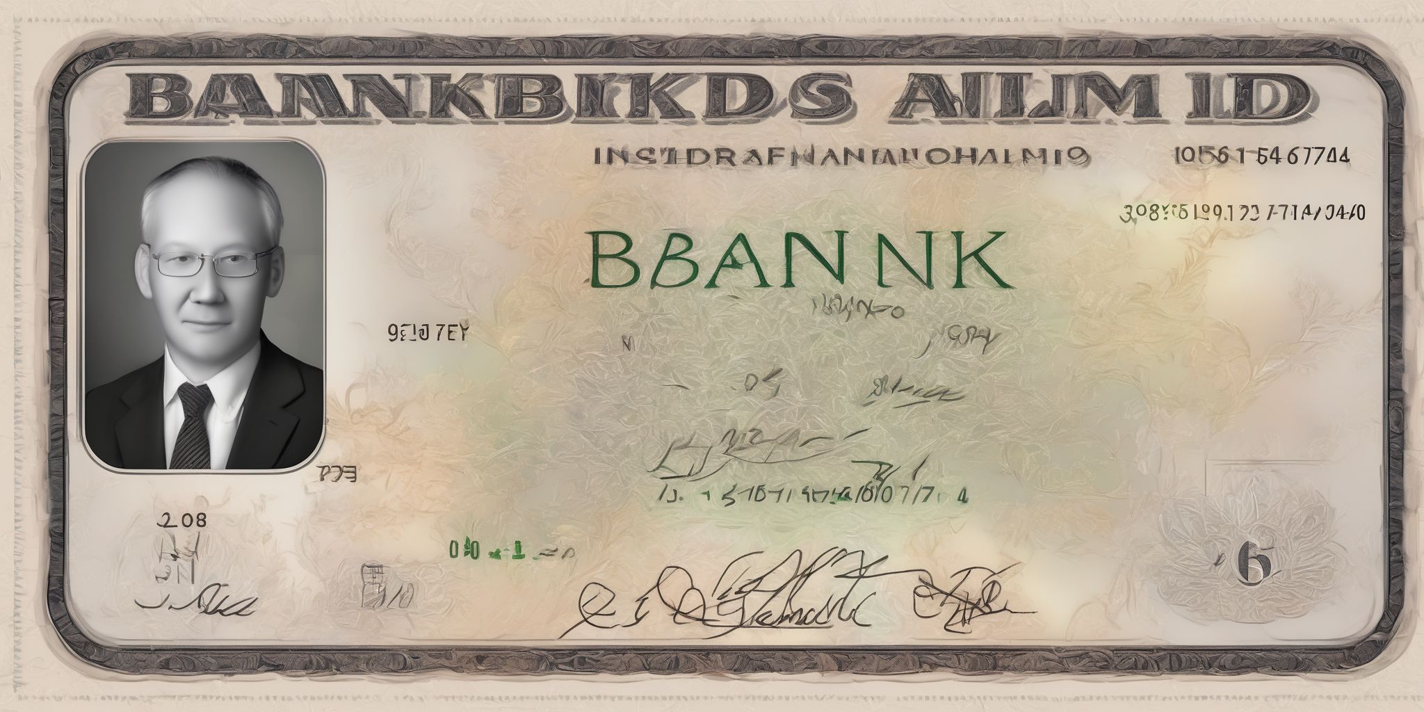 Bank ID  in realistic, photographic style