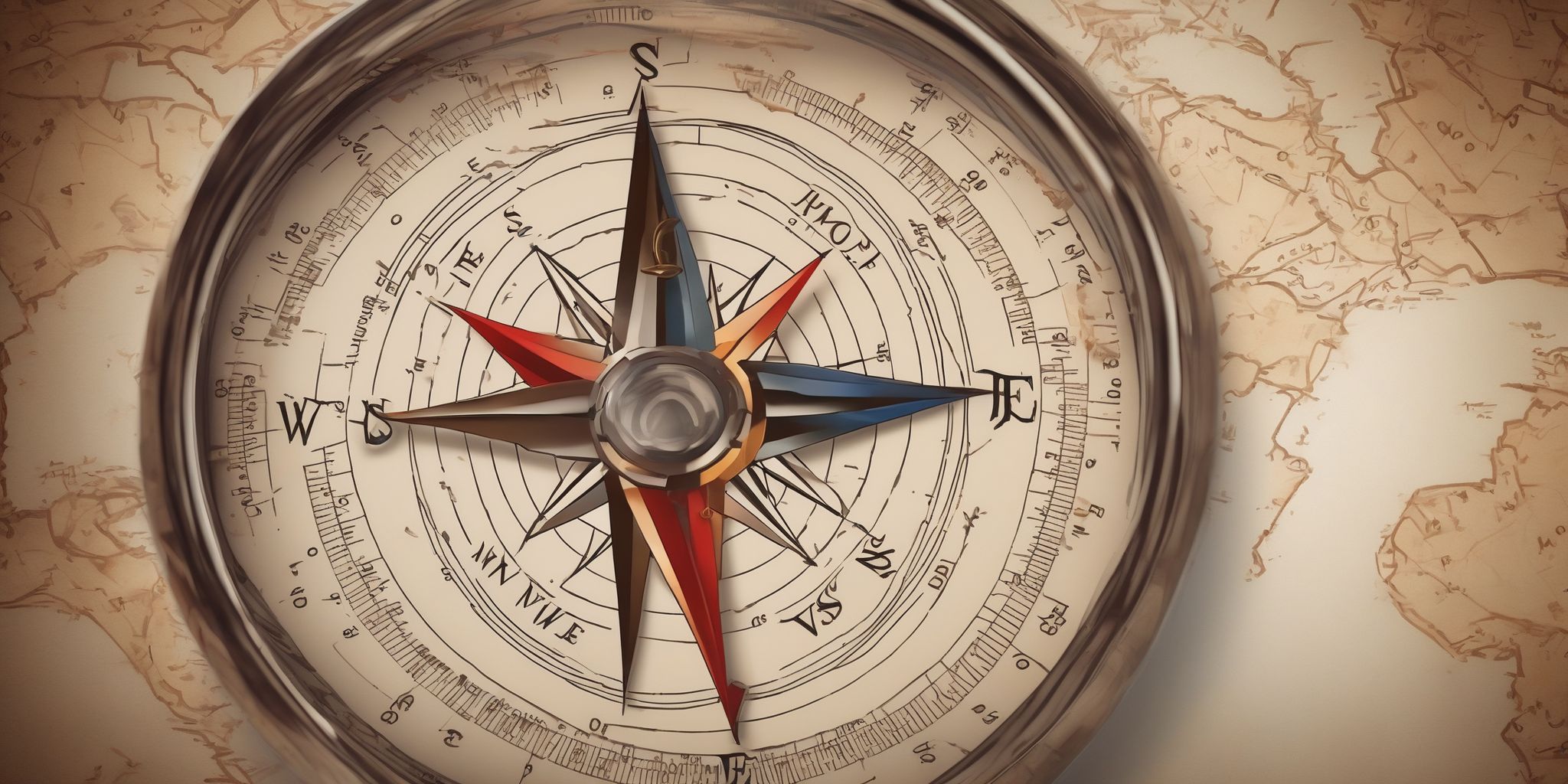 Compass  in realistic, photographic style