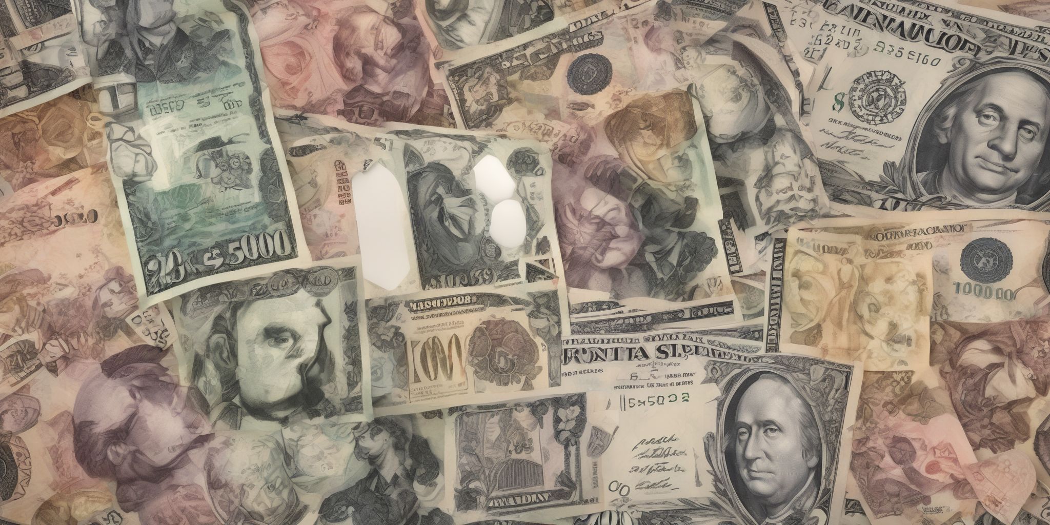 Currency  in realistic, photographic style