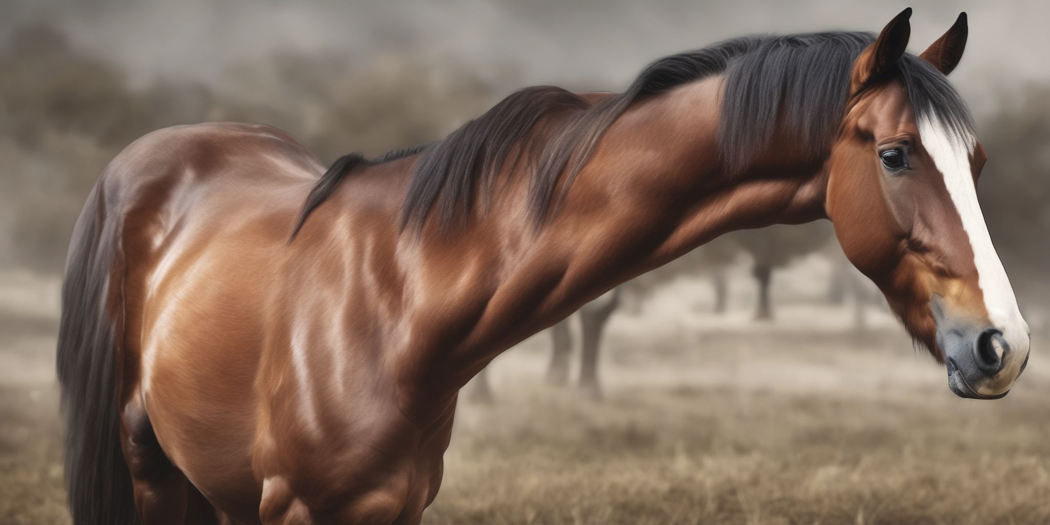Horse  in realistic, photographic style