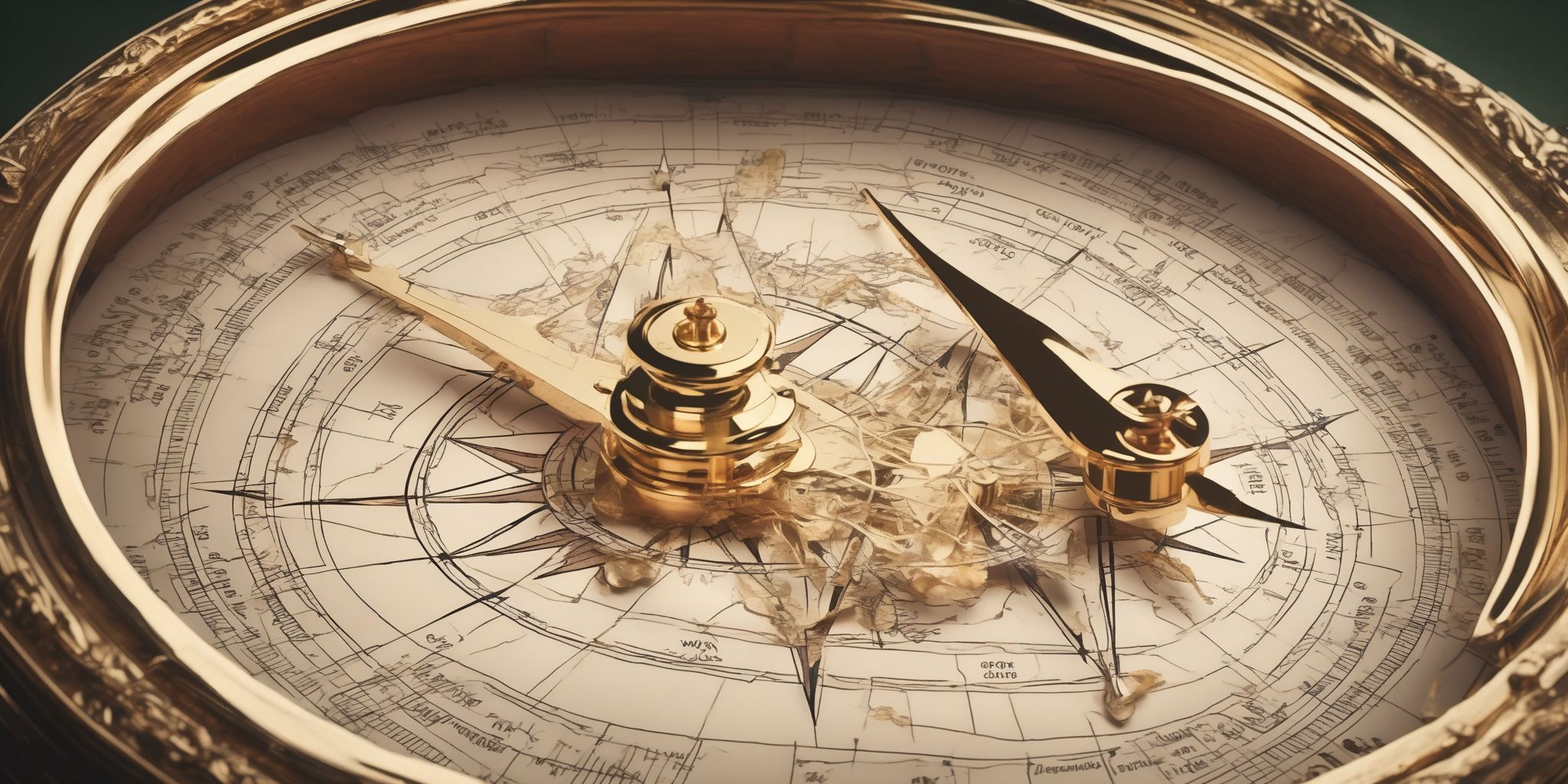 Wealth compass  in realistic, photographic style