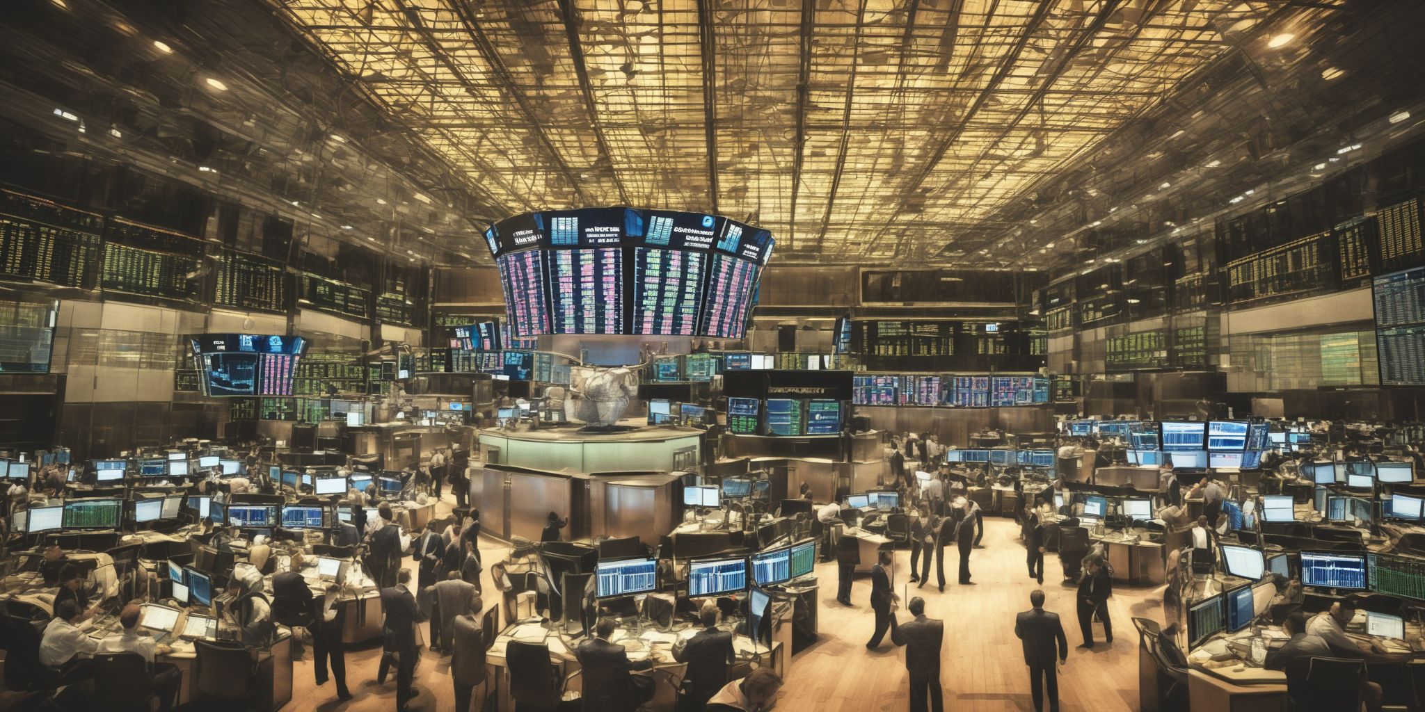 Stock market  in realistic, photographic style