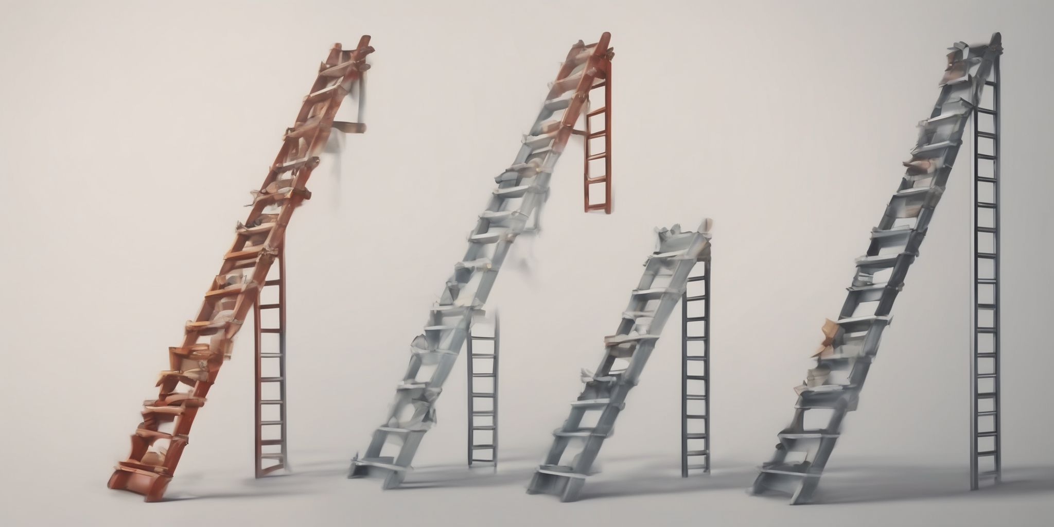 Credit ladder  in realistic, photographic style