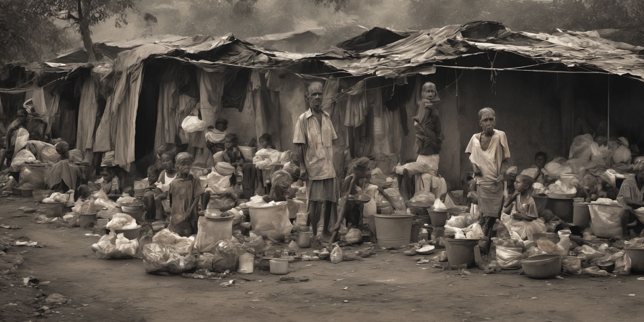 Poverty  in realistic, photographic style