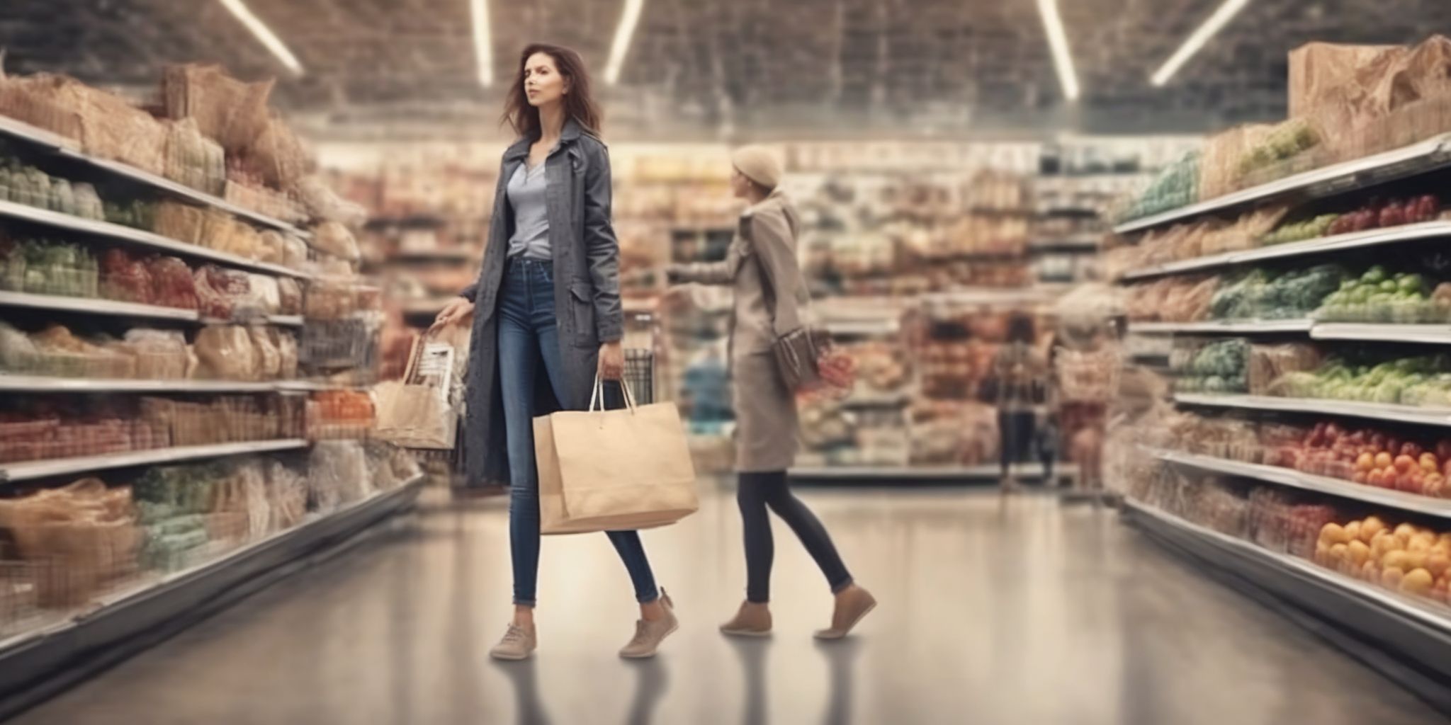 Shopper  in realistic, photographic style