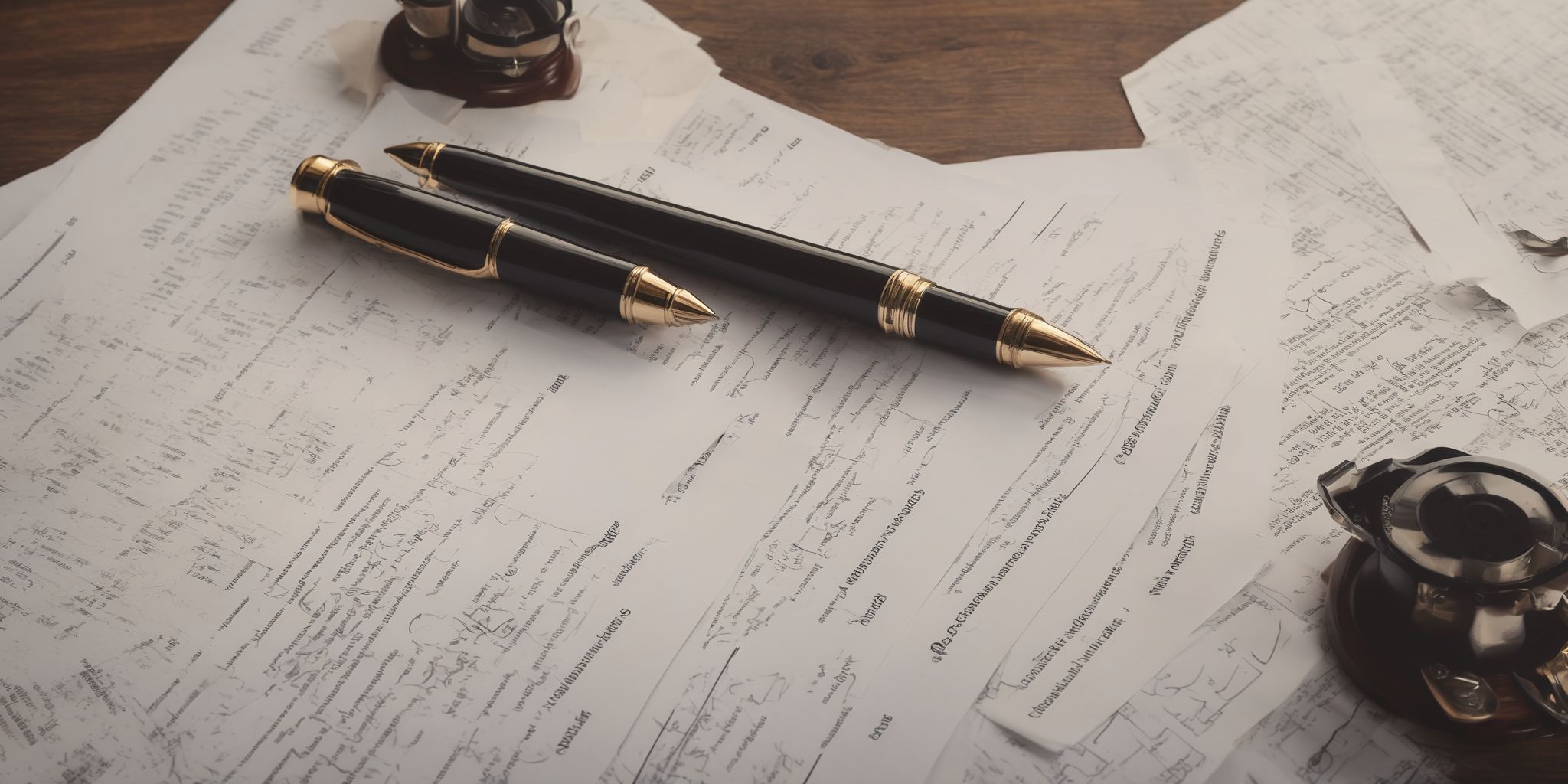 Contracts  in realistic, photographic style