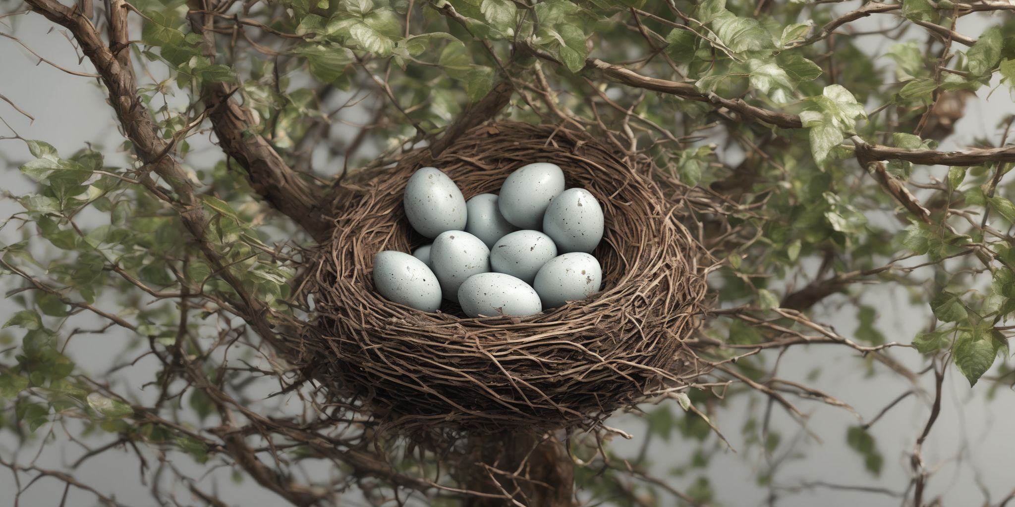 Nest  in realistic, photographic style