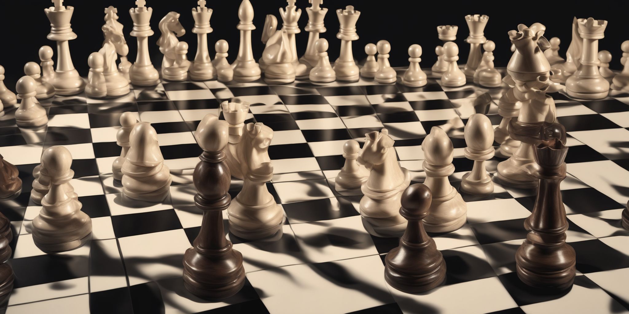 Chessboard  in realistic, photographic style