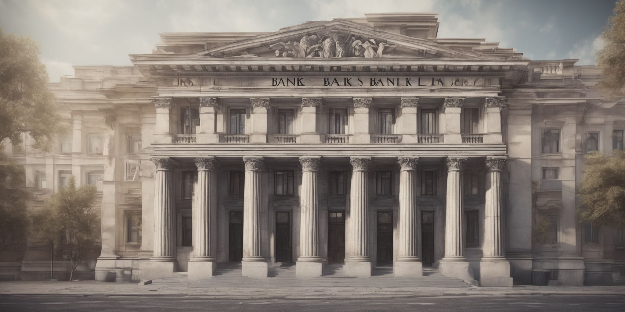 Bank  in realistic, photographic style