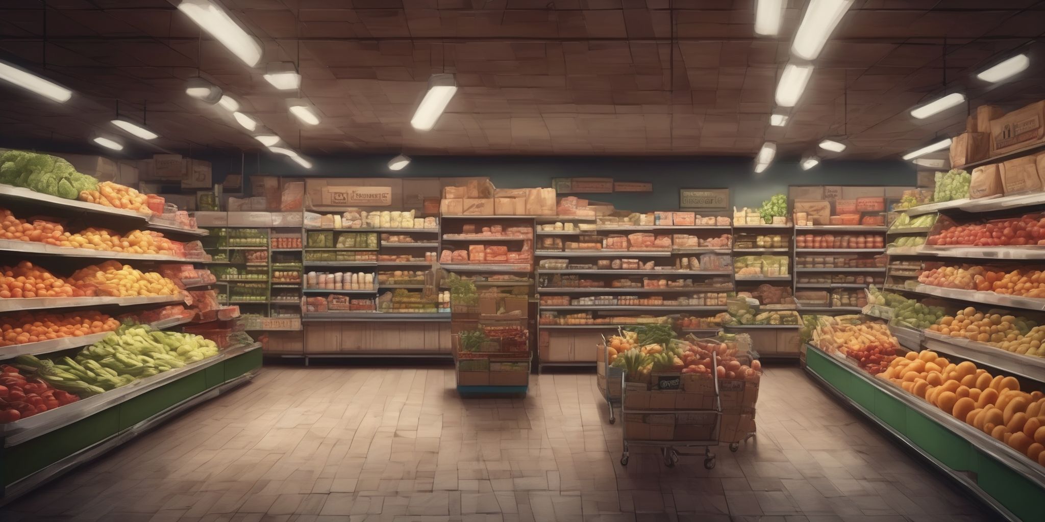 Grocery  in realistic, photographic style
