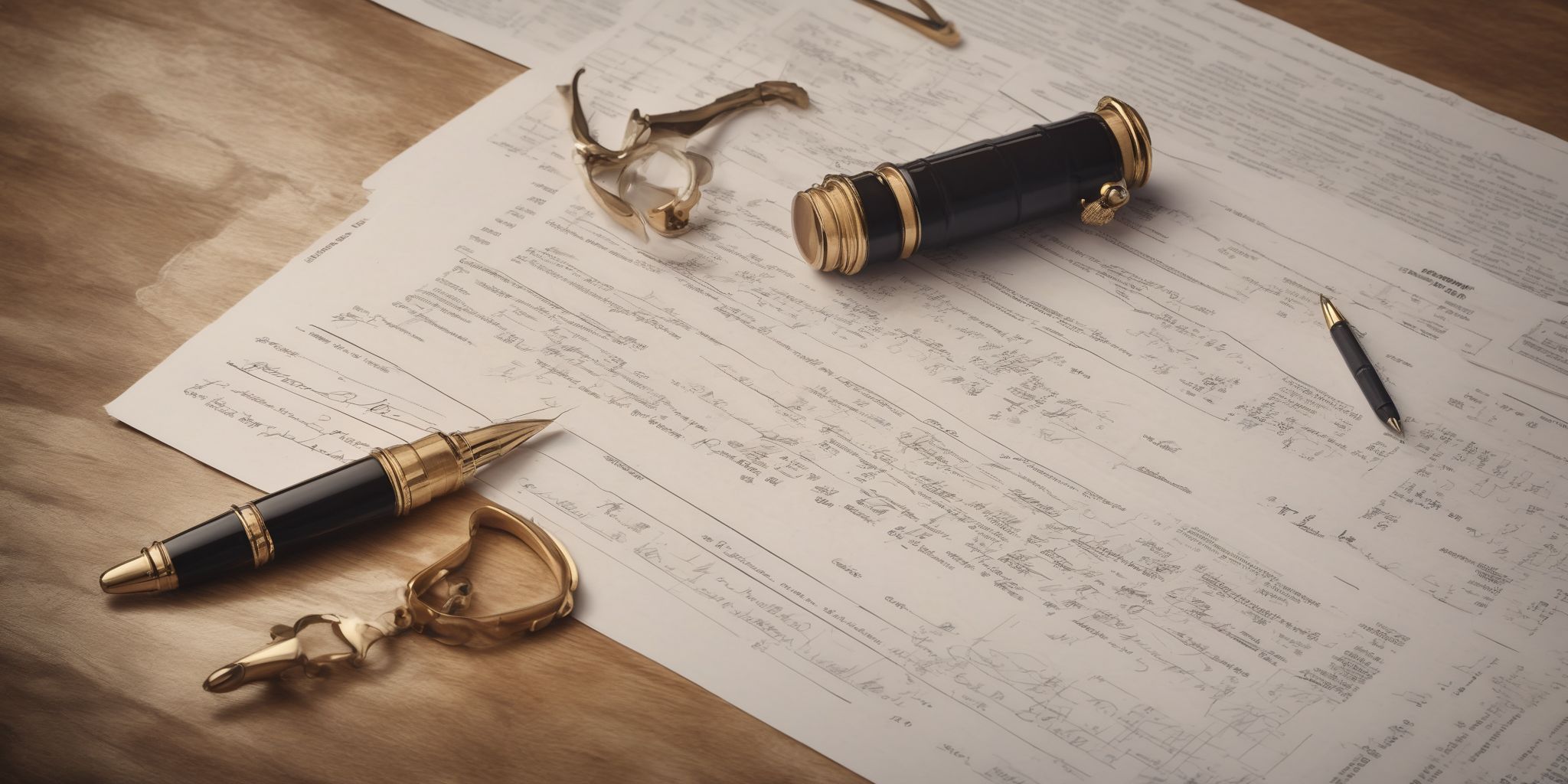 Legal documents  in realistic, photographic style