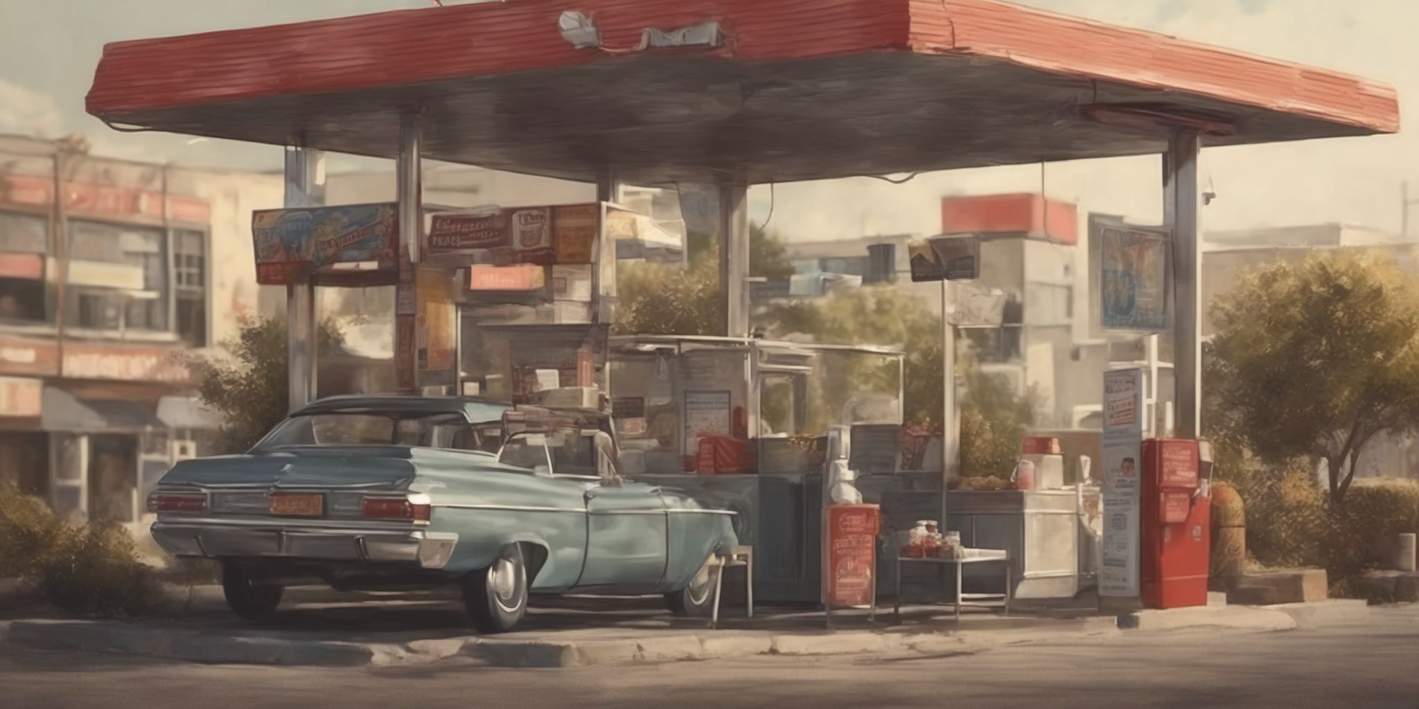 Drive-thru  in realistic, photographic style