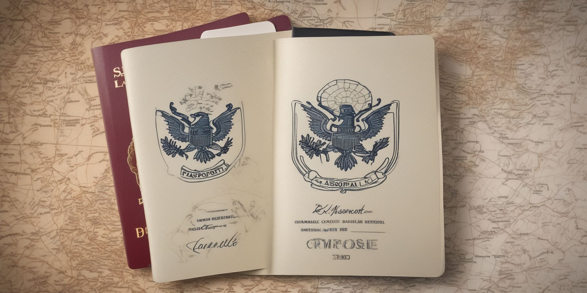 Passport  in realistic, photographic style