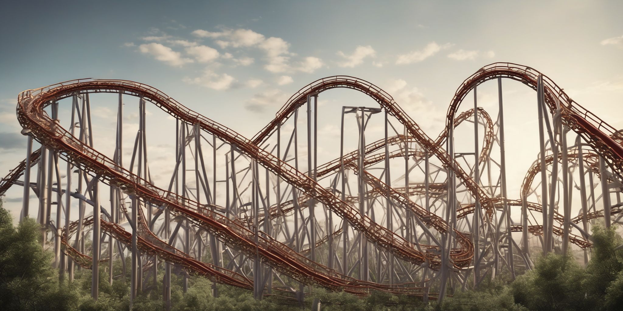 Roller coaster  in realistic, photographic style