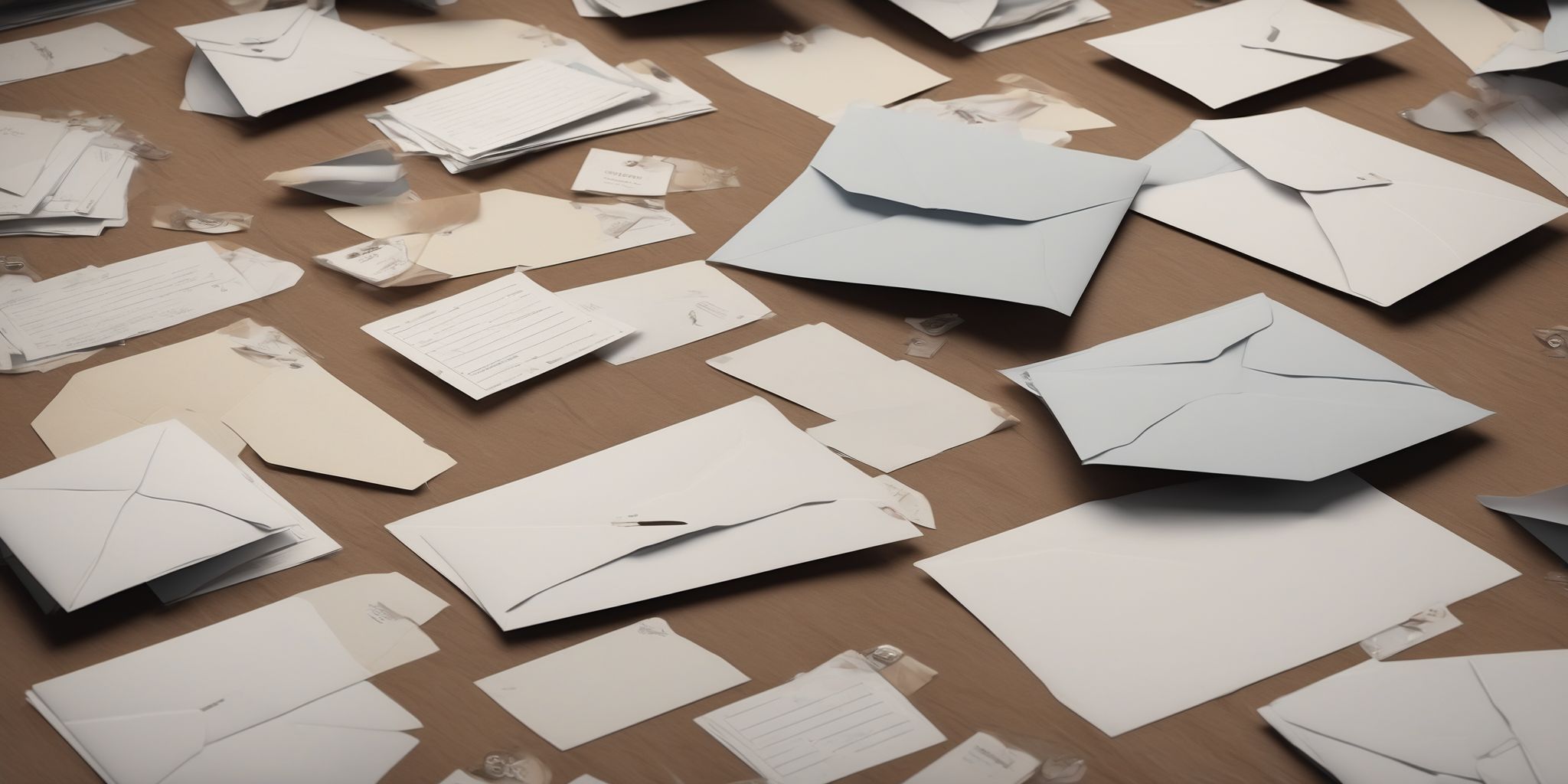 Envelope system  in realistic, photographic style