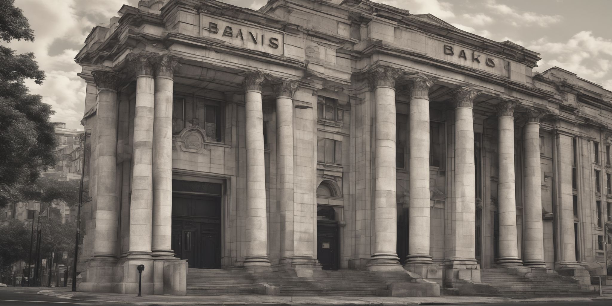 Banks  in realistic, photographic style