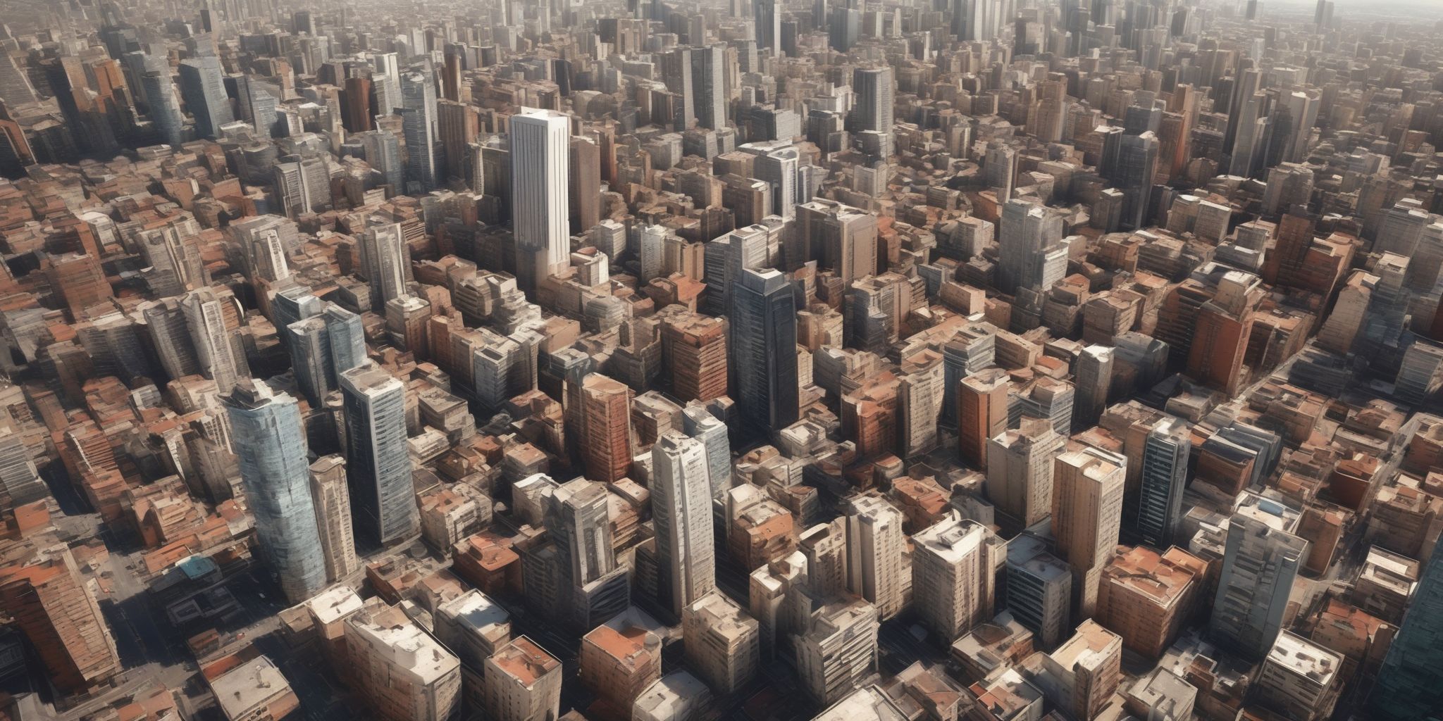 City  in realistic, photographic style