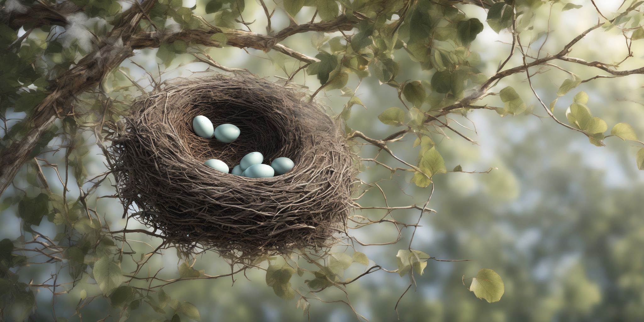 Nest  in realistic, photographic style