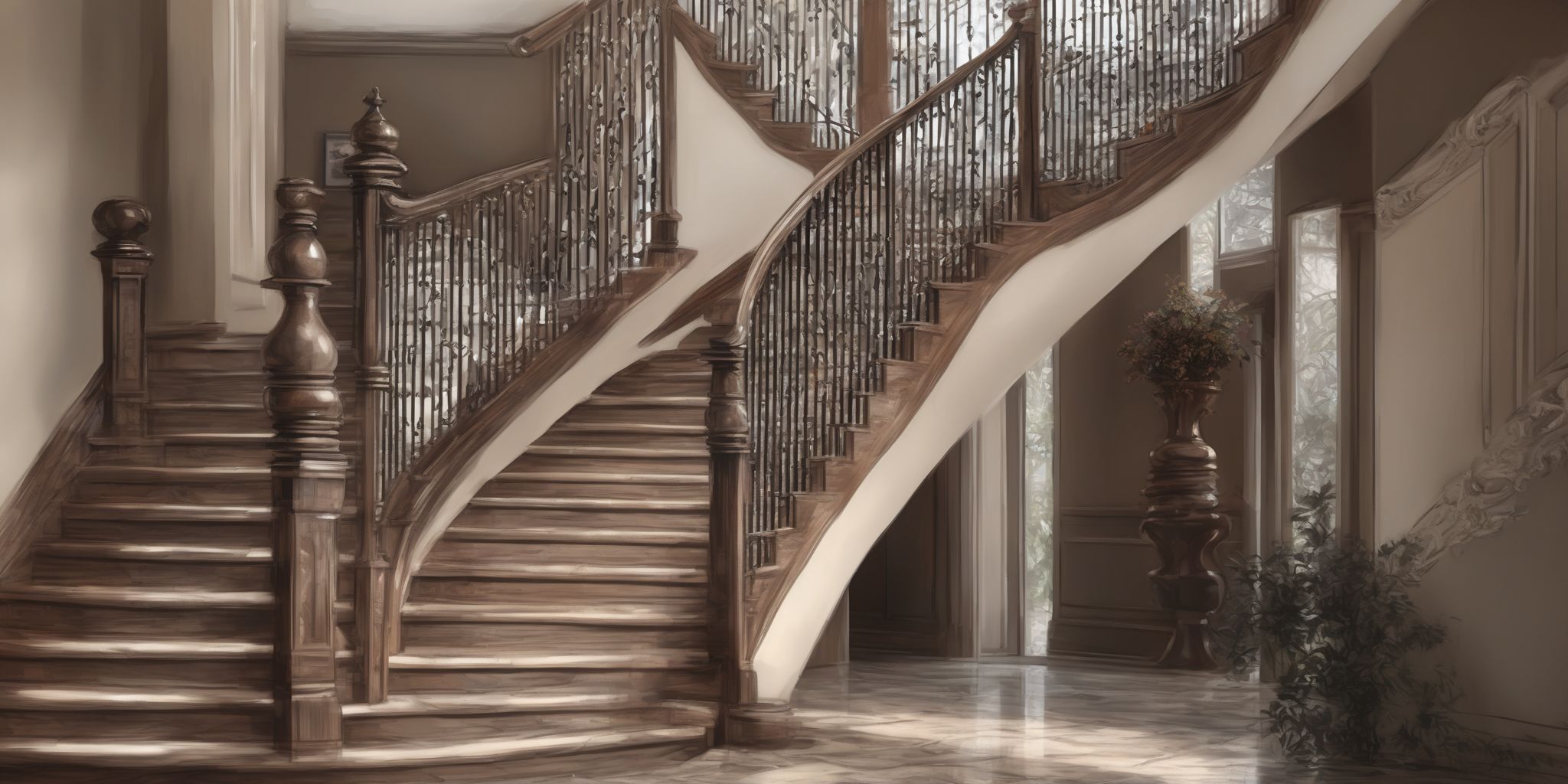 Staircase  in realistic, photographic style