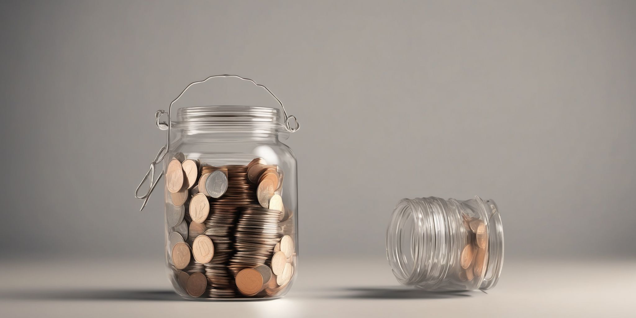 Savings container  in realistic, photographic style