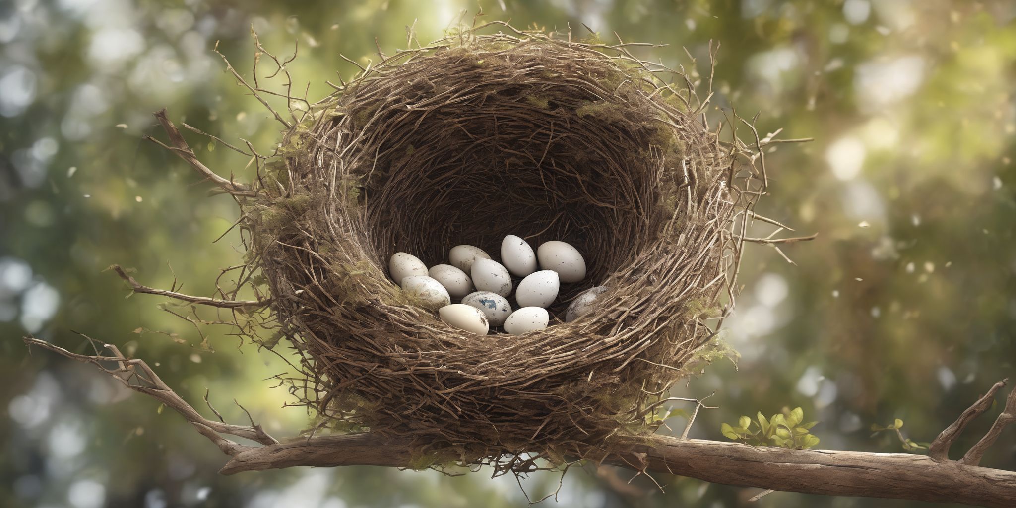 Retirement nest  in realistic, photographic style