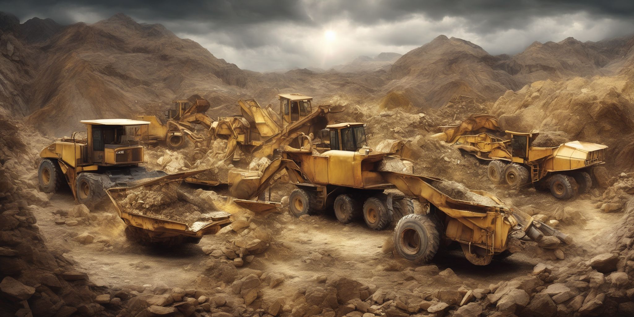 Goldmine  in realistic, photographic style