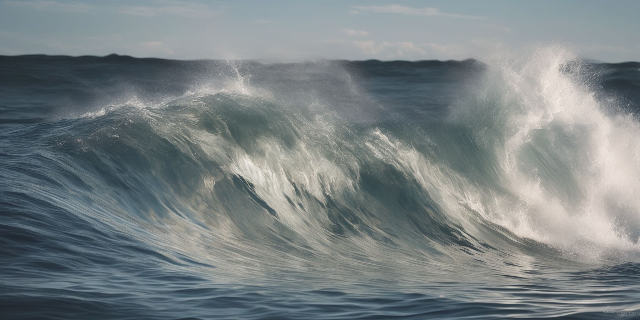 Wave  in realistic, photographic style