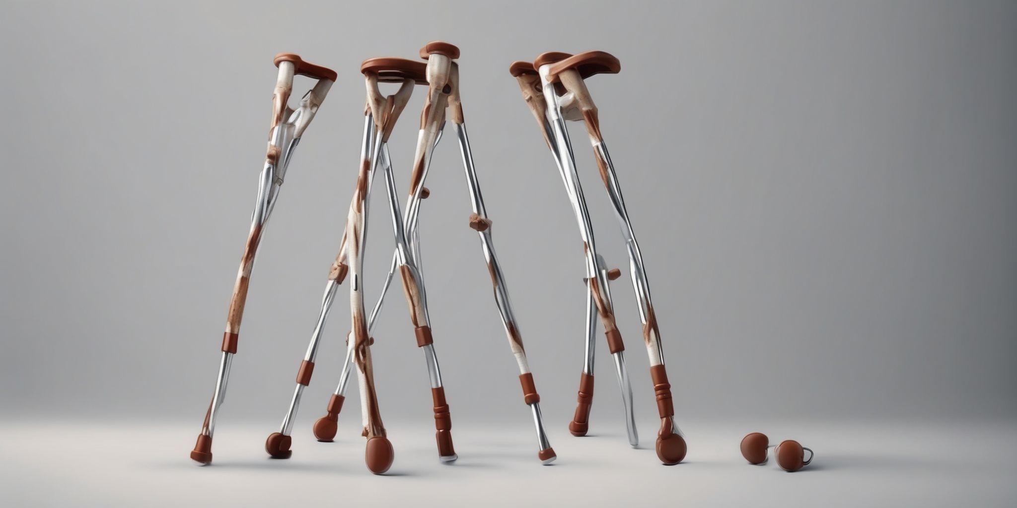 Crutches  in realistic, photographic style