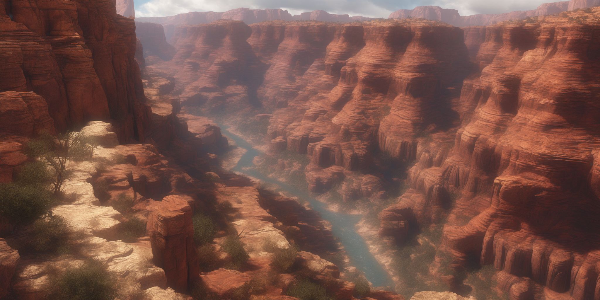 Canyon  in realistic, photographic style
