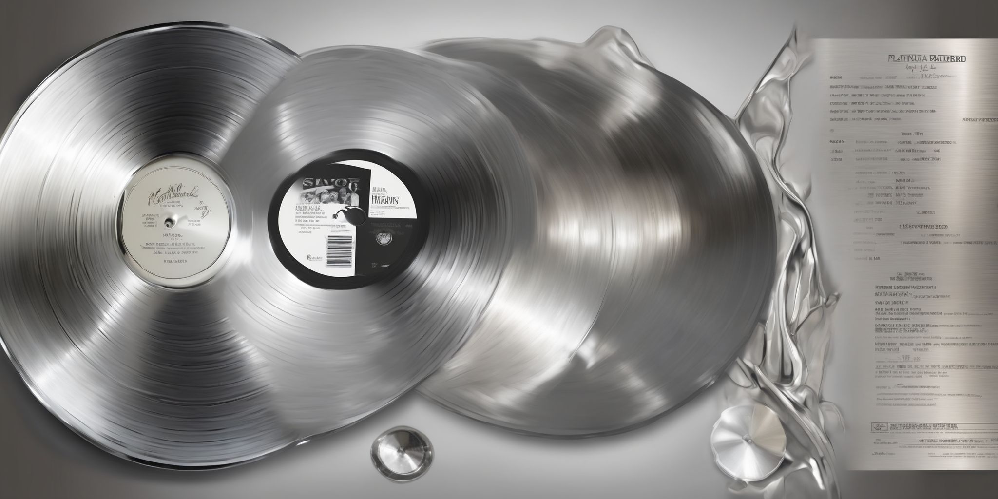 Platinum record  in realistic, photographic style