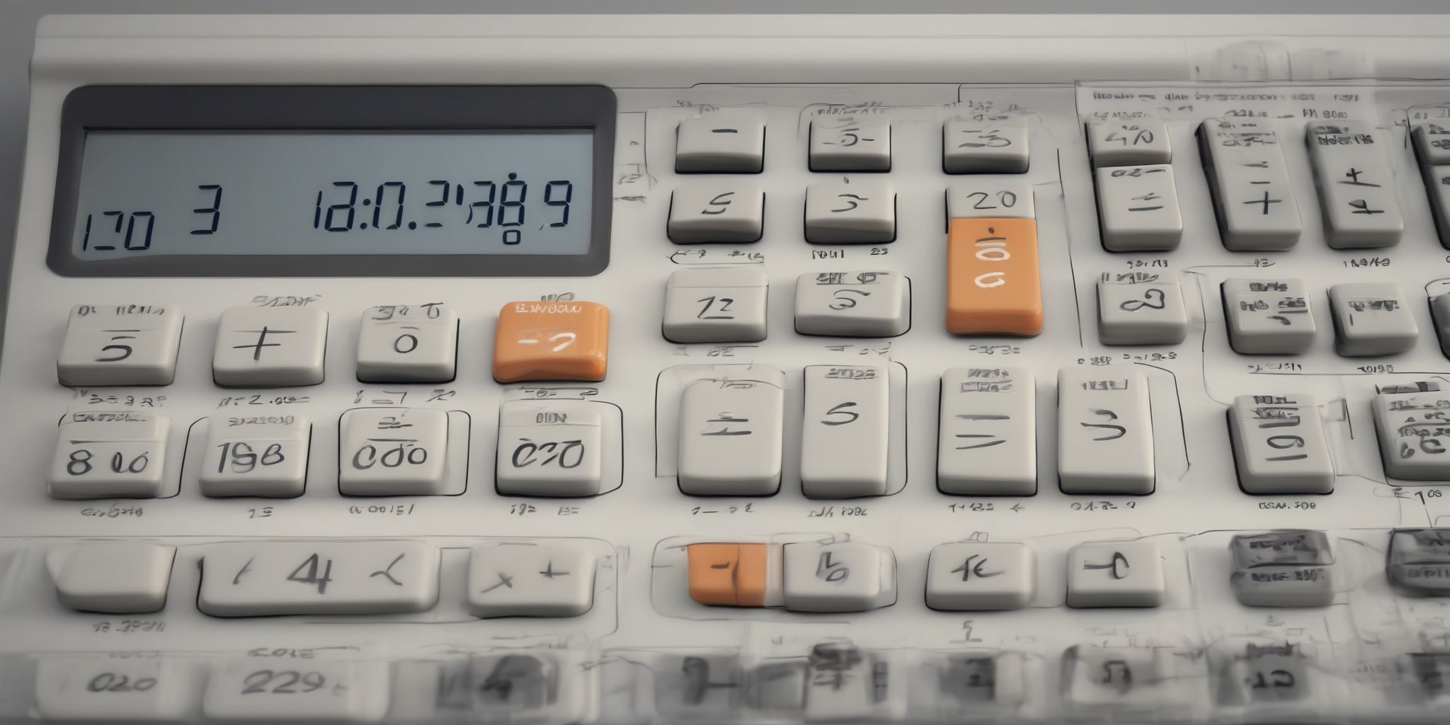 Calculator  in realistic, photographic style