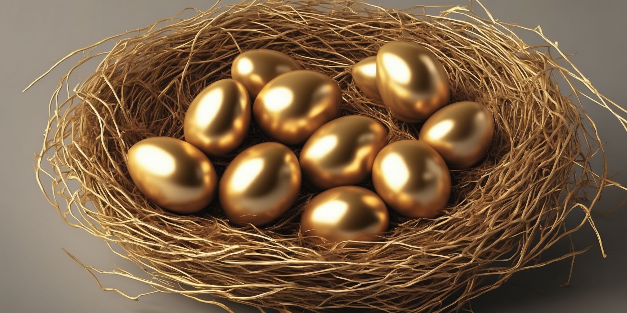 Golden Nest  in realistic, photographic style
