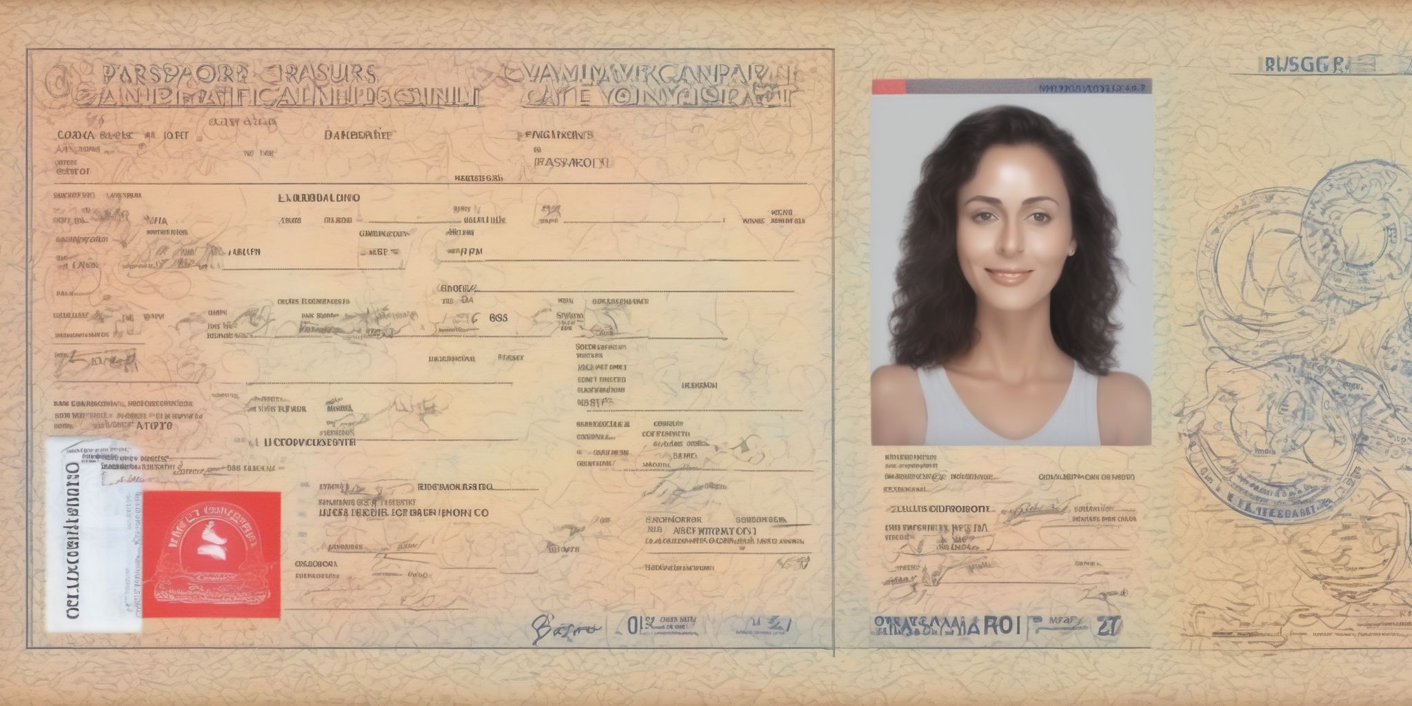 Credit passport  in realistic, photographic style