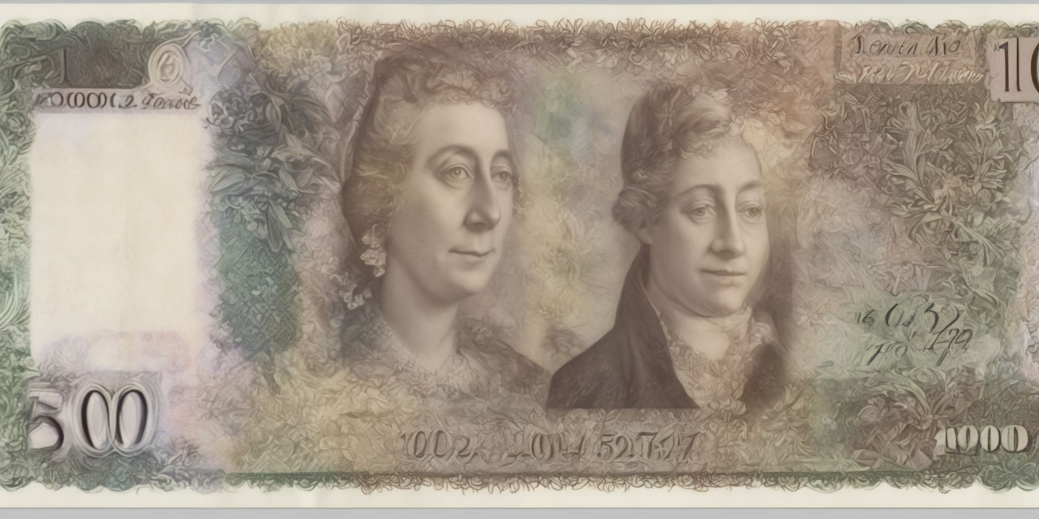Pound note  in realistic, photographic style