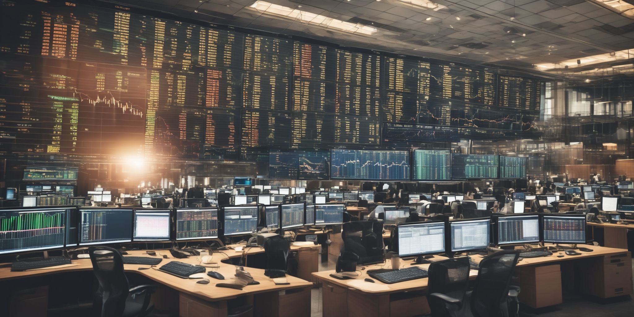 Stock market  in realistic, photographic style